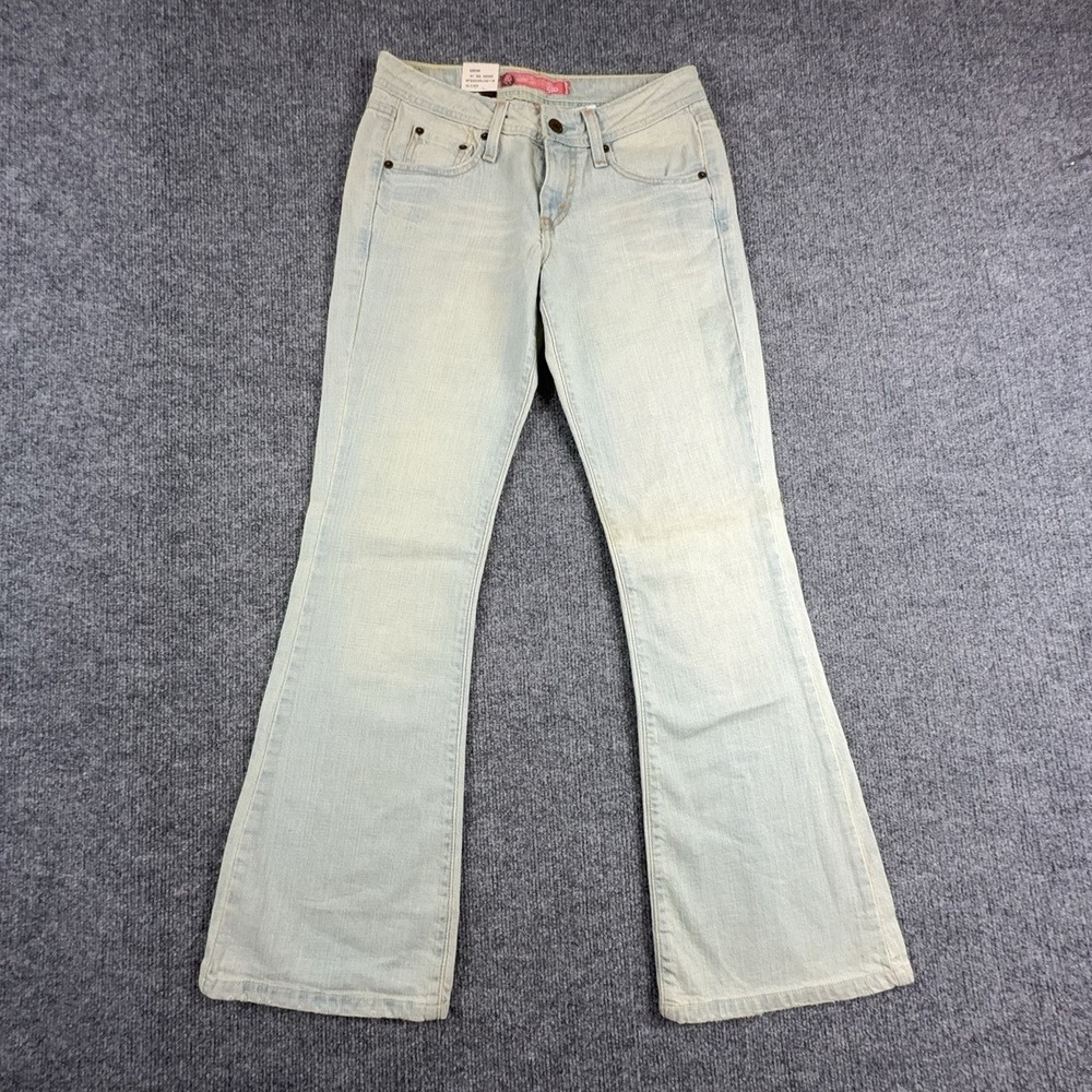 Y2K Levi's 518 Superlow Bootcut Jeans Juniors 3 Short Glacier Blue Stretch